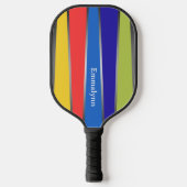 Retro Stripes vijf kleuren kleurrijk Pickleball Paddle (Voorkant)