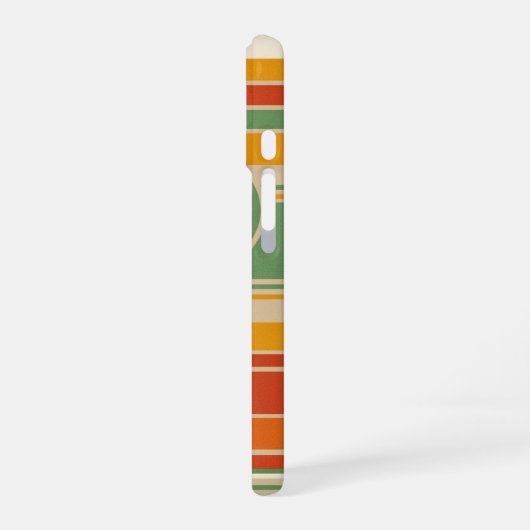 Retro Stripes with Circle iPhone 16 Hoesje (Linkerkant)