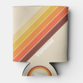 Retro Stripes with Name Blikjeskoeler (Voorkant)