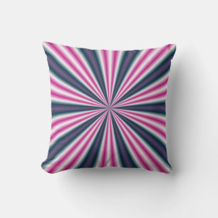Retro Stripey Sun Burst Abstracte Art Kussen