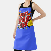 Retro stripheld superheld Beste papa ooit Grillen Schort (Insitu)