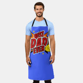 Retro stripheld superheld Beste papa ooit Grillen Schort (Gedragen)