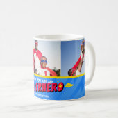 Retro striphelden vaderdag foto 3 koffiemok (Voorkant rechts)