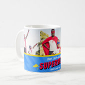 Retro striphelden vaderdag foto 3 koffiemok (Voorkant links)