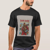 Retro-stripkunst van Dan Dare T-shirt (Voorkant)