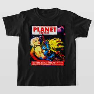 RETRO STRIPPAGINA VAN DE SCI FI- PULP T-SHIRT