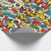 Retro  strippatroon cadeaupapier (Hoek)