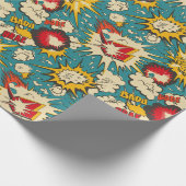 Retro  strippatroon cadeaupapier (Hoek)