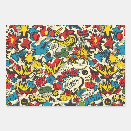 Retro  strippatroon inpakpapier vel (Voorkant 3)