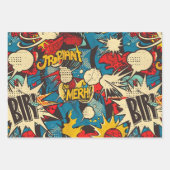 Retro  strippatroon inpakpapier vel (Voorkant 2)