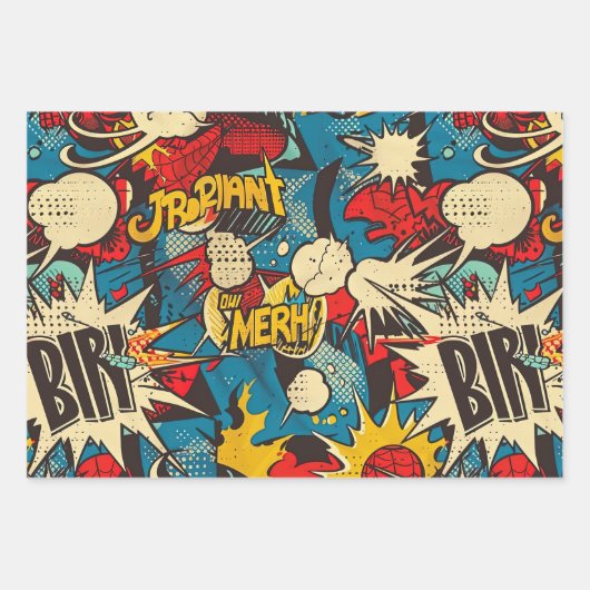 Retro  strippatroon inpakpapier vel (Voorkant 2)