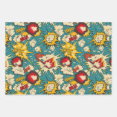 Retro  strippatroon inpakpapier vel (Voorkant)