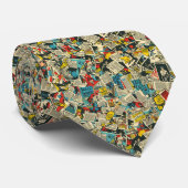 Retro  strippatroon stropdas (Opgerold)