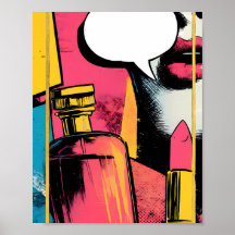Retro stripstijl: goud glamour pop art paneel