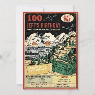 Retro stripverhaal advertentie stijl uitnodiging