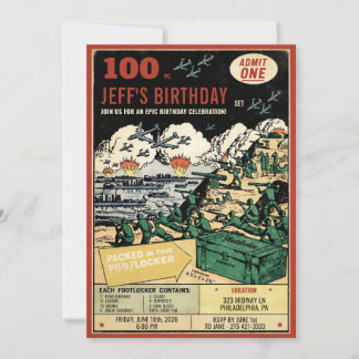 Retro stripverhaal advertentie stijl uitnodiging