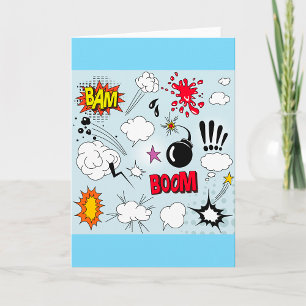 Retro stripverhaal explosie Pop Art Kaart