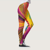 Retro stripverhaal gele explosie rood blauw leggings (Rechts)