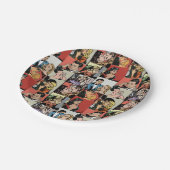  retro-stripverhaal papieren bordje (Gekanteld)