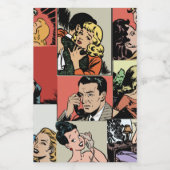  retro-stripverhaal voedselcontainer etiket (Enkel label)