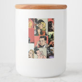  retro-stripverhaal voedselcontainer etiket (Voorkant)