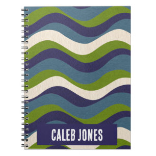 Retro stroom abstract, Schrijven Journal, Notitieboek