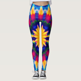 Retro Stropdas-Dye All-Over-Print Leggings