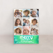 Retro Stropdas-Dye Blauwgroen Limoen - Foto - Vrol Feestdagenkaart