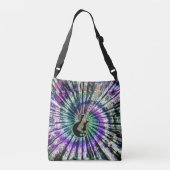 Retro Stropdas-Dye Guitar Music Canvas tas (Achterkant)