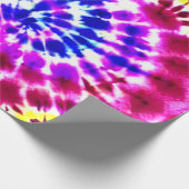 Retro Stropdas-Dye Look in roze, blauw, geel Cadeaupapier (Hoek)