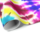 Retro Stropdas-Dye Look in roze, blauw, geel Cadeaupapier (Rol Hoek)