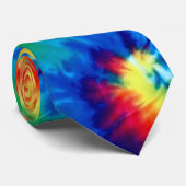 Retro Stropdas geverfd Psychedelic (Opgerold)