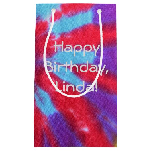 retro-stropdas-kleurstofontwerp klein cadeauzakje (Voorkant)