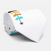 Retro-Stropdas met kerstbomen Stropdas (Opgerold)