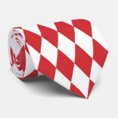 Retro Stropdas rode en witte diamanten (Opgerold)