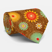 retro  stropdas van het bloem van de 50s poets (Opgerold)