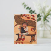 Retro Student Leren Liefde Valentijn Kaart (Staand voorkant)