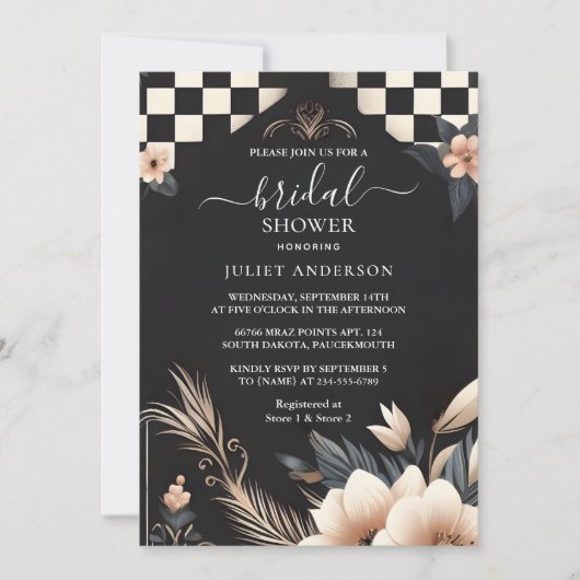 Retro Studio Creative Illustrated Vrijgezellenfees Kaart (Voorkant)