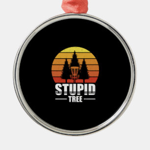 Retro Stupid Tree Disf Golf Shirt Golf Lover Gift Metalen Ornament