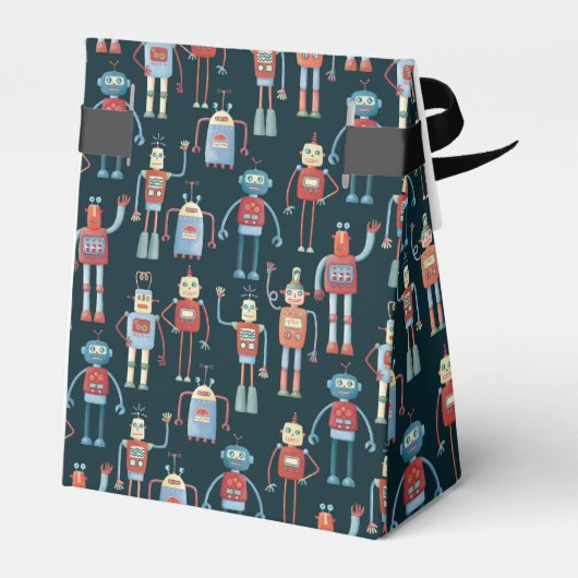 Retro Style 1950s  robots Bedankdoosjes (Achterkant)