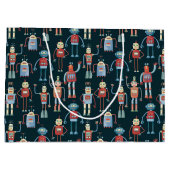 Retro Style 1950s  robots Groot Cadeauzakje (Achterkant)