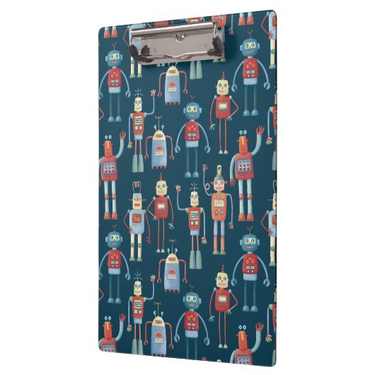 Retro Style 1950s robots Klembord (Links)