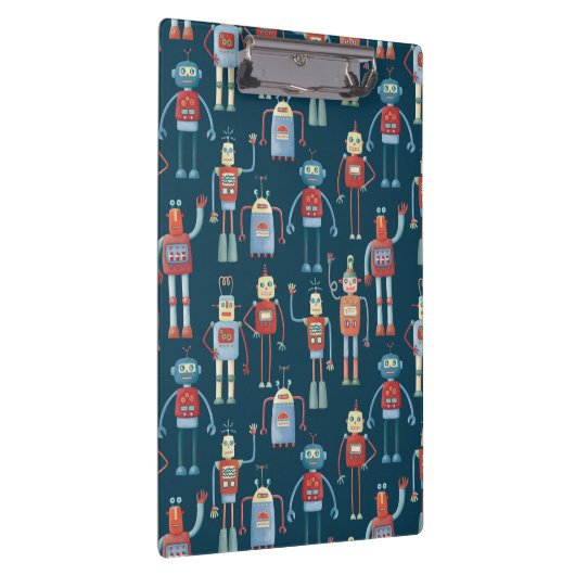 Retro Style 1950s  robots Klembord (Rechts)