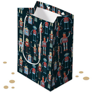 Retro Style 1950s robots Medium Cadeauzakje