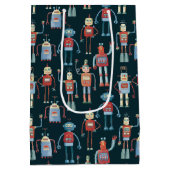 Retro Style 1950s  robots Medium Cadeauzakje (Achterkant)