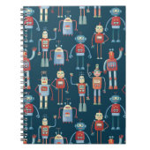 Retro Style 1950s  robots Notitieboek (Voorkant)