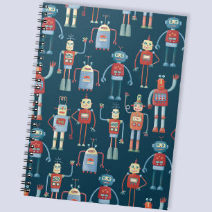 Retro Style 1950s  robots Notitieboek