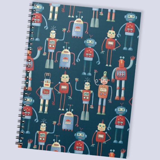 Retro Style 1950s  robots Notitieboek