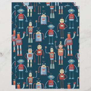 Retro Style 1950s  robots, plakboek
