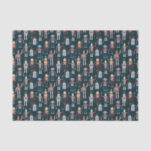 Retro Style 1950s  robots Tissuepapier